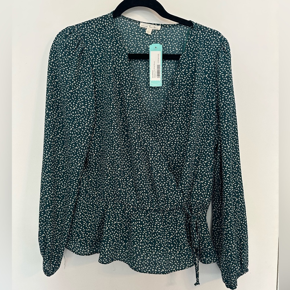 Nine Britton Cavanna Faux Wrap Blouse-NEW WITH TAGS
